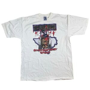 Vintage 80s Skate Tee Severe Head Injury Texas Graphic Single Stitch XL Punk